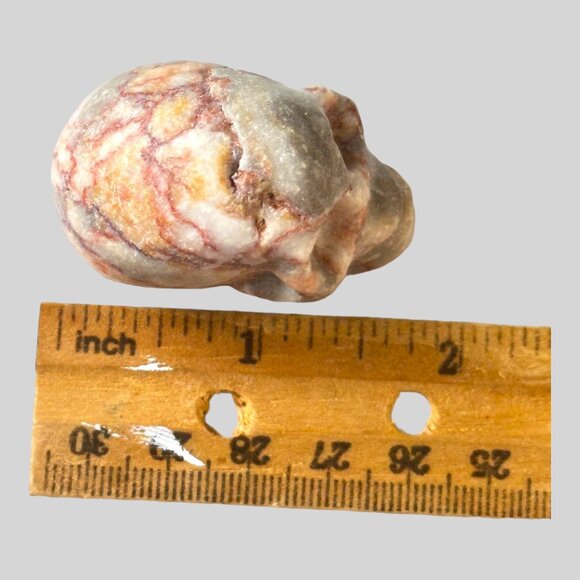 Hand-Carved Marble Skull 62g Meditation Dream Remembrance Potential NWOT - Picture 7 of 10